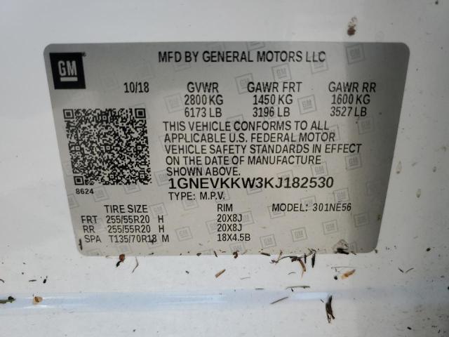 Photo 12 VIN: 1GNEVKKW3KJ182530 - CHEVROLET TRAVERSE P 