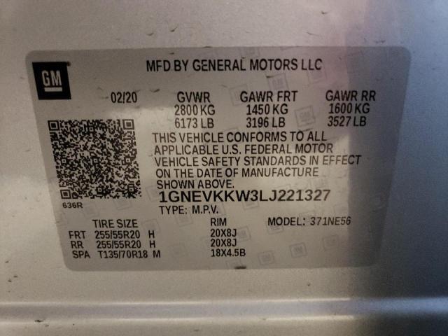 Photo 13 VIN: 1GNEVKKW3LJ221327 - CHEVROLET TRAVERSE P 