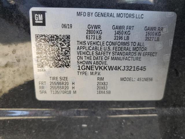 Photo 11 VIN: 1GNEVKKW4KJ321645 - CHEVROLET TRAVERSE P 