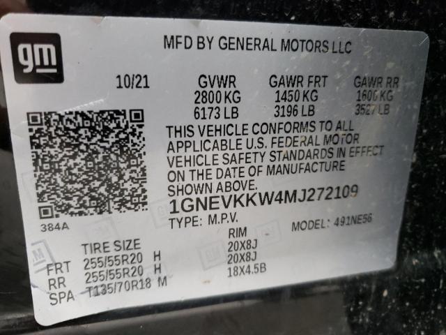 Photo 12 VIN: 1GNEVKKW4MJ272109 - CHEVROLET TRAVERSE P 