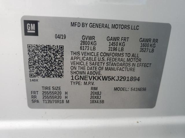 Photo 13 VIN: 1GNEVKKW5KJ291894 - CHEVROLET TRAVERSE P 