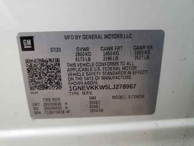 Photo 12 VIN: 1GNEVKKW5LJ278967 - CHEVROLET TRAVERSE P 