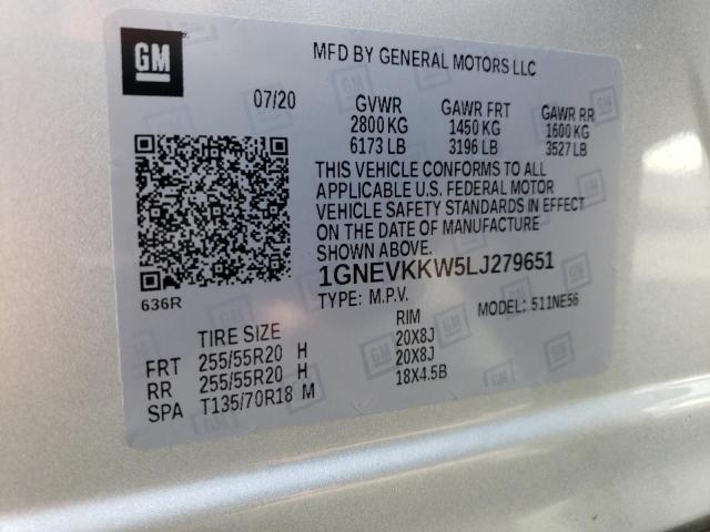 Photo 12 VIN: 1GNEVKKW5LJ279651 - CHEVROLET TRAVERSE P 