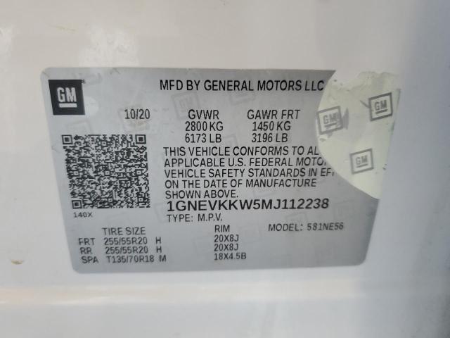 Photo 12 VIN: 1GNEVKKW5MJ112238 - CHEVROLET TRAVERSE P 