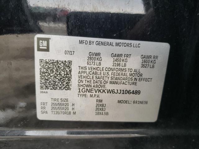 Photo 12 VIN: 1GNEVKKW6JJ106489 - CHEVROLET TRAVERSE H 