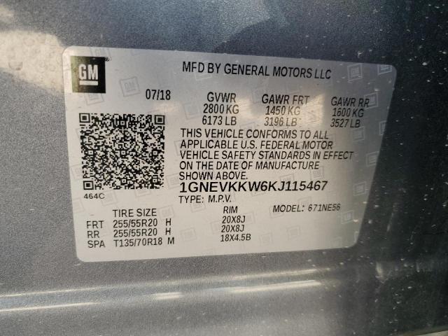 Photo 12 VIN: 1GNEVKKW6KJ115467 - CHEVROLET TRAVERSE P 