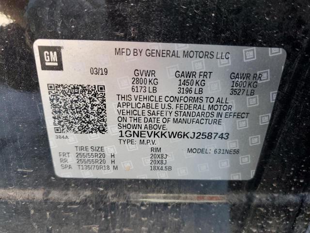 Photo 12 VIN: 1GNEVKKW6KJ258743 - CHEVROLET TRAVERSE P 