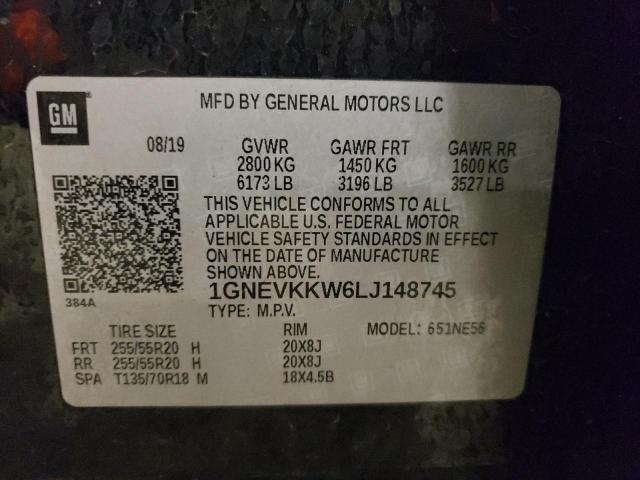 Photo 12 VIN: 1GNEVKKW6LJ148745 - CHEVROLET TRAVERSE P 