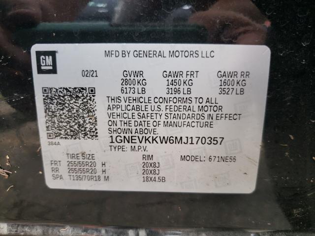 Photo 9 VIN: 1GNEVKKW6MJ170357 - CHEVROLET TRAVERSE P 