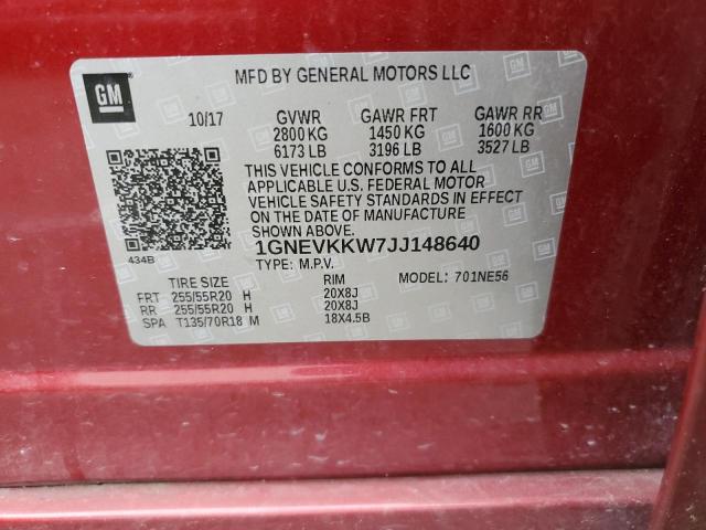 Photo 13 VIN: 1GNEVKKW7JJ148640 - CHEVROLET TRAVERSE H 