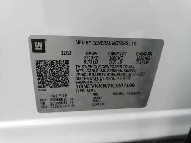 Photo 12 VIN: 1GNEVKKW7KJ207199 - CHEVROLET TRAVERSE 