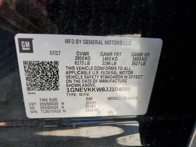 Photo 9 VIN: 1GNEVKKW8JJ104095 - CHEVROLET TRAVERSE H 