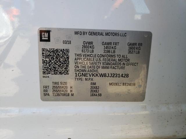 Photo 12 VIN: 1GNEVKKW8JJ231428 - CHEVROLET TRAVERSE H 