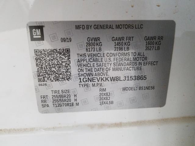 Photo 9 VIN: 1GNEVKKW8LJ153865 - CHEVROLET TRAVERSE P 