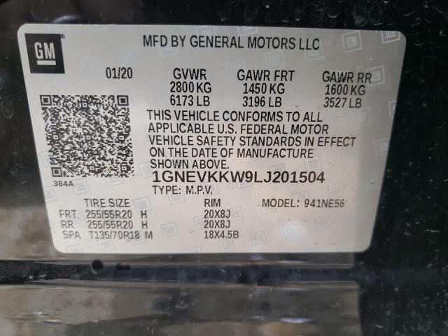 Photo 9 VIN: 1GNEVKKW9LJ201504 - CHEVROLET TRAVERSE P 