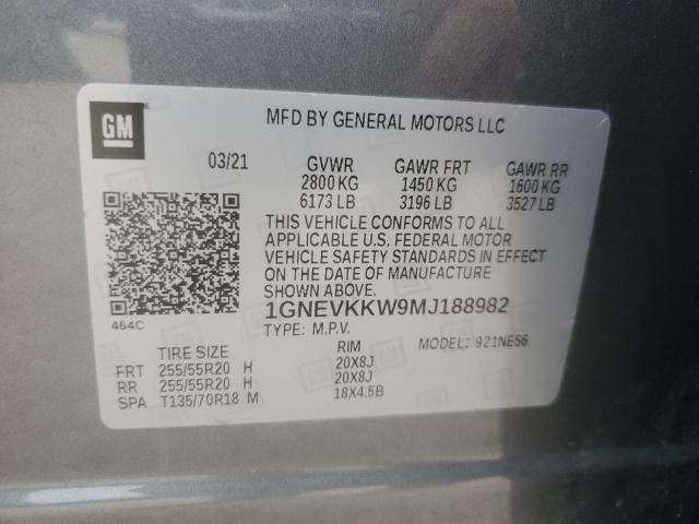 Photo 12 VIN: 1GNEVKKW9MJ188982 - CHEVROLET TRAVERSE 