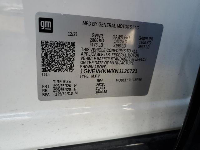 Photo 13 VIN: 1GNEVKKWXNJ126721 - CHEVROLET TRAVERSE P 