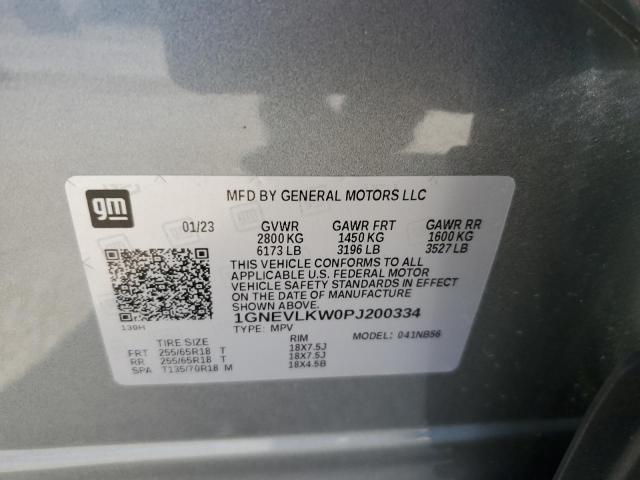 Photo 12 VIN: 1GNEVLKW0PJ200334 - CHEVROLET TRAVERSE L 