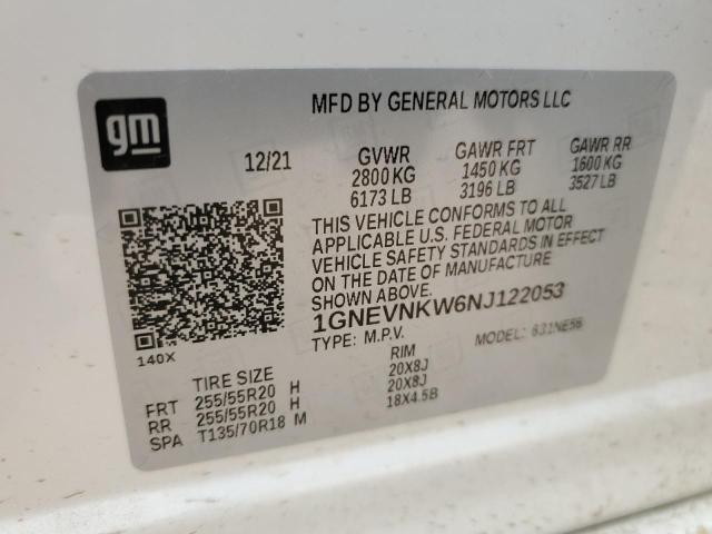 Photo 11 VIN: 1GNEVNKW6NJ122053 - CHEVROLET TRAVERSE H 