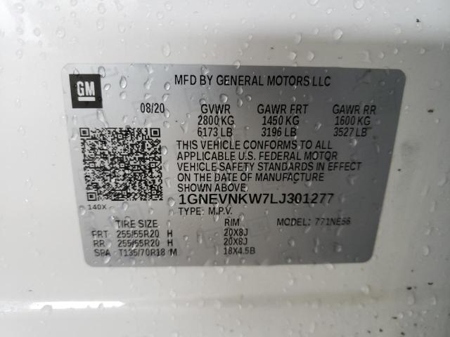 Photo 11 VIN: 1GNEVNKW7LJ301277 - CHEVROLET TRAVERSE H 