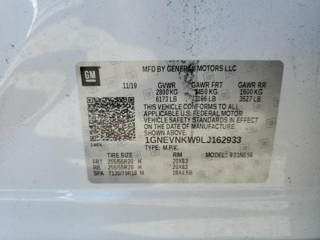 Photo 9 VIN: 1GNEVNKW9LJ162933 - CHEVROLET TRAVERSE H 