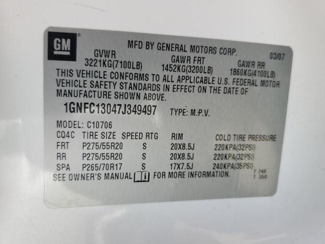 Photo 12 VIN: 1GNFC13047J349497 - CHEVROLET TAHOE C150 