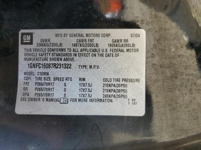 Photo 12 VIN: 1GNFC16087R231322 - CHEVROLET SUBURBAN C 