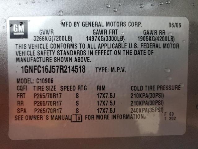 Photo 13 VIN: 1GNFC16J57R214518 - CHEVROLET SUBURBAN 