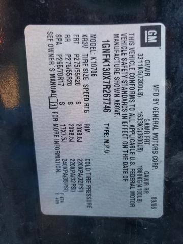 Photo 12 VIN: 1GNFK130X7R267746 - CHEVROLET TAHOE 