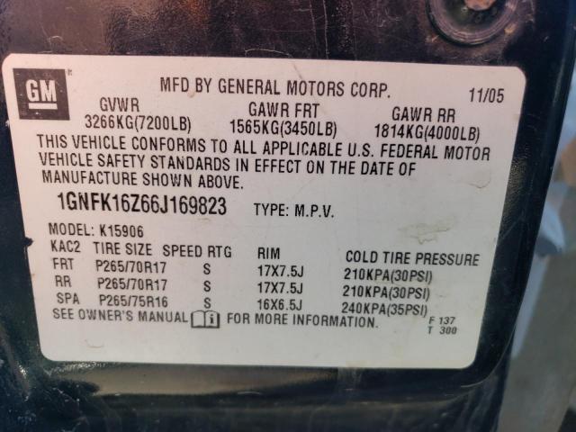 Photo 12 VIN: 1GNFK16Z66J169823 - CHEVROLET SUBURBAN 