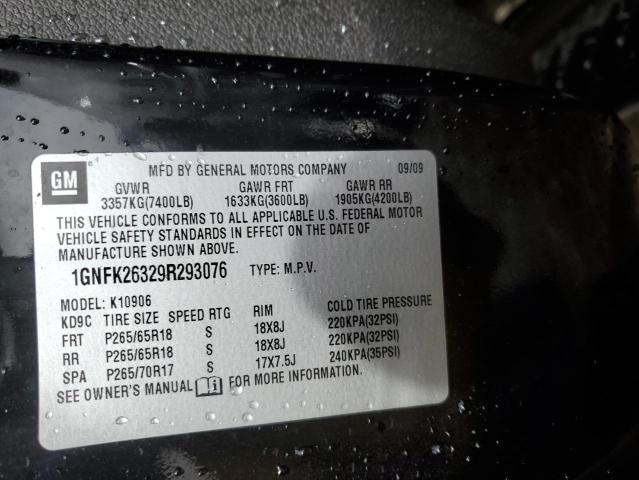 Photo 12 VIN: 1GNFK26329R293076 - CHEVROLET SUBURBAN K 