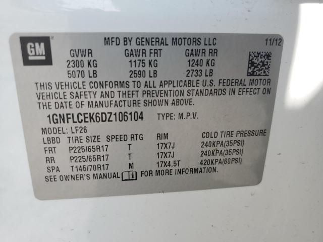 Photo 12 VIN: 1GNFLCEK6DZ106104 - CHEVROLET EQUINOX LS 