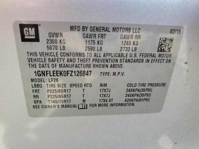 Photo 12 VIN: 1GNFLEEK0FZ126847 - CHEVROLET EQUINOX 