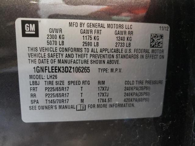 Photo 9 VIN: 1GNFLEEK3DZ106265 - CHEVROLET EQUINOX LT 