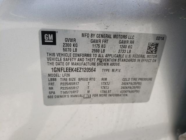 Photo 9 VIN: 1GNFLEEK4EZ120564 - CHEVROLET EQUINOX LS 