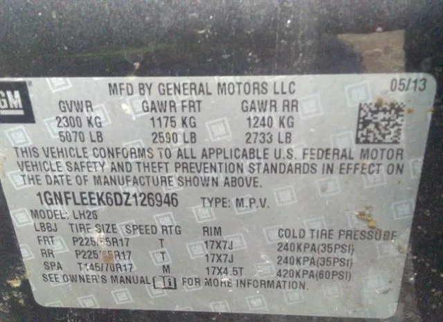 Photo 8 VIN: 1GNFLEEK6DZ126946 - CHEVROLET EQUINOX 