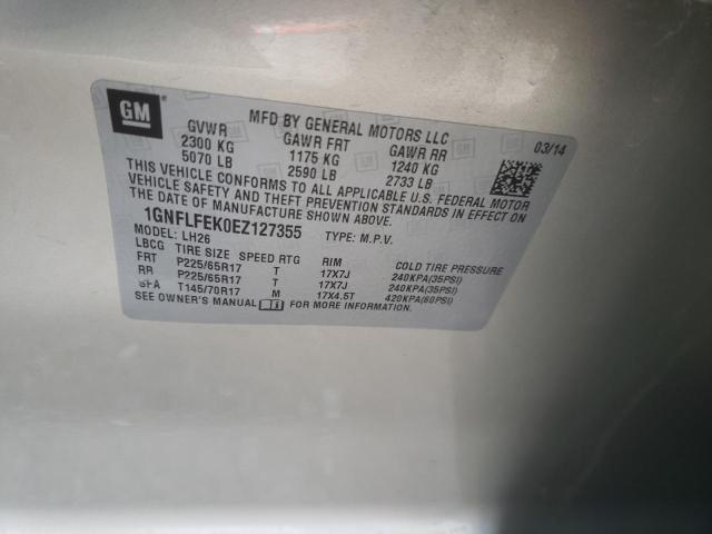 Photo 9 VIN: 1GNFLFEK0EZ127355 - CHEVROLET EQUINOX LT 