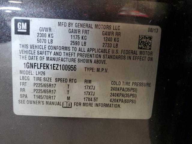 Photo 12 VIN: 1GNFLFEK1EZ100956 - CHEVROLET EQUINOX LT 