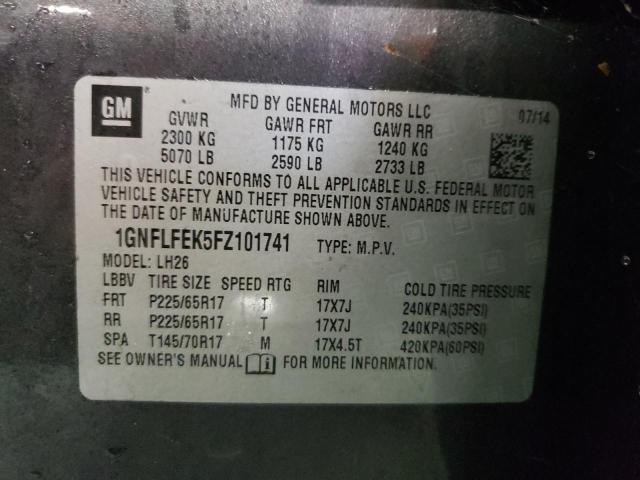 Photo 12 VIN: 1GNFLFEK5FZ101741 - CHEVROLET EQUINOX LT 