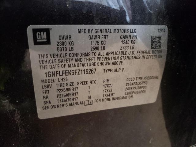 Photo 12 VIN: 1GNFLFEK5FZ119267 - CHEVROLET EQUINOX 