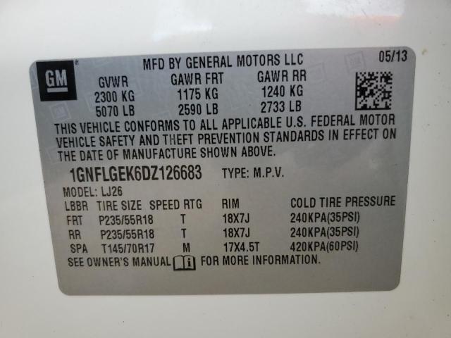 Photo 12 VIN: 1GNFLGEK6DZ126683 - CHEVROLET EQUINOX LT 