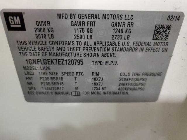 Photo 12 VIN: 1GNFLGEK7EZ120795 - CHEVROLET EQUINOX 