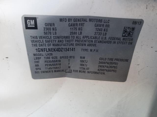 Photo 12 VIN: 1GNFLNEK4DZ134141 - CHEVROLET EQUINOX LT 