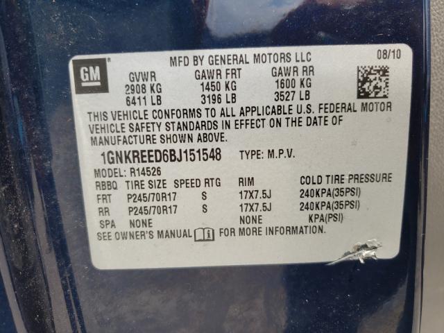 Photo 9 VIN: 1GNKREED6BJ151548 - CHEVROLET TRAVERSE L 