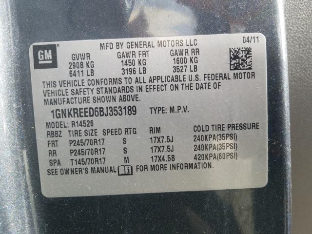 Photo 9 VIN: 1GNKREED6BJ353189 - CHEVROLET TRAVERSE L 