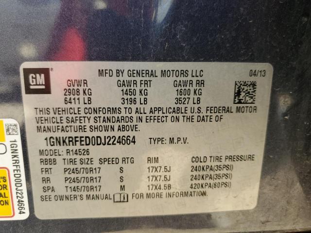 Photo 12 VIN: 1GNKRFED0DJ224664 - CHEVROLET TRAVERSE L 