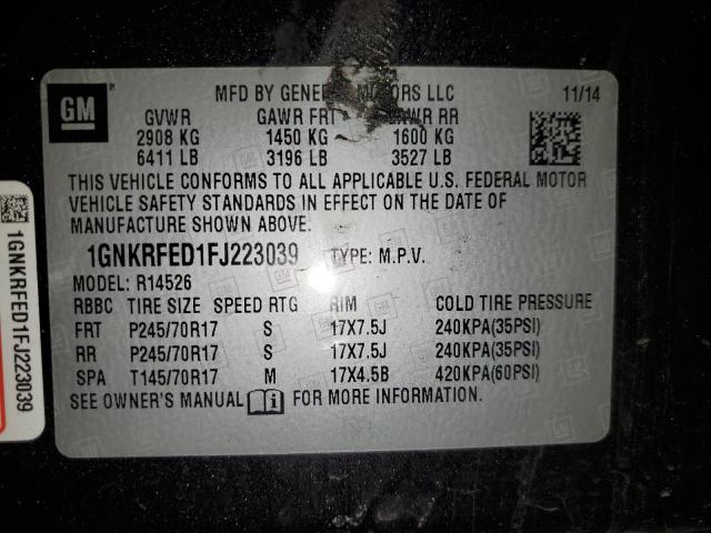 Photo 12 VIN: 1GNKRFED1FJ223039 - CHEVROLET TRAVERSE L 