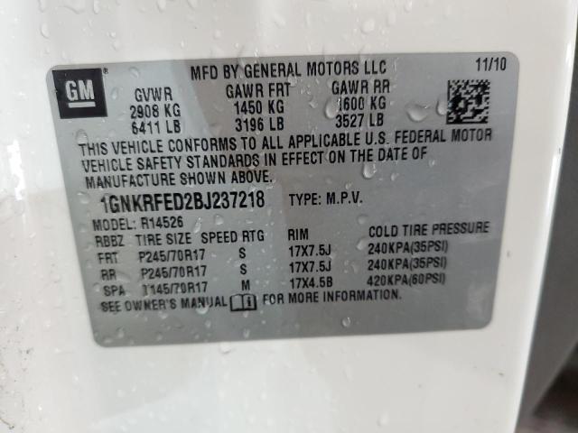 Photo 12 VIN: 1GNKRFED2BJ237218 - CHEVROLET TRAVERSE L 