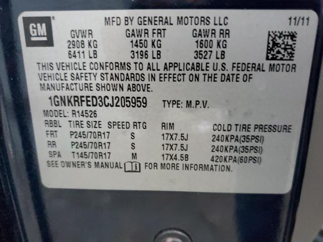 Photo 13 VIN: 1GNKRFED3CJ205959 - CHEVROLET TRAVERSE L 