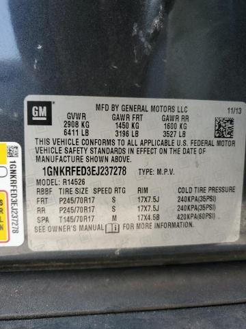 Photo 12 VIN: 1GNKRFED3EJ237278 - CHEVROLET TRAVERSE 